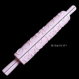 Plastic Embossed Pattern Rolling Pin With Handles Decorating Rolling Pin-Rosettas-Country-Kitchen