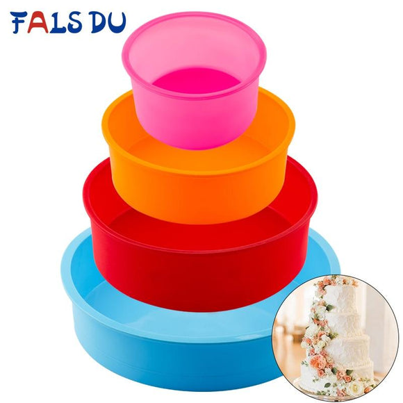 Random Color Silicone Cake Round Shape Mold Kitchen Bakeware Desserts Mousse Cake Moulds Baking Pan Tools-Rosettas-Country-Kitchen