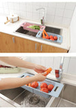 Retractable Drain Storage Plastic Rack Vegetable Storage Bowl-Rosettas-Country-Kitchen