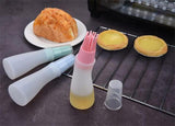 Silicone Basting Bottle With Brush & Cover Baking BBQ Pastry Oil Brush-Rosettas-Country-Kitchen