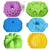 Silicone Big Cake Molds Flower Crown Shape Cake Bakeware Baking Tools 3D Bread Pastry Mould Pizza Pan DIY Birthday Wedding Party-Rosettas-Country-Kitchen