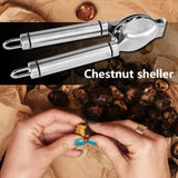 Stainless Steel 2 in 1 Quick Chestnut Clip Walnut Pliers Metal NutCracker Sheller Nut Opener Kitchen Gadgets Cutting Tools-Rosettas-Country-Kitchen