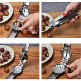 Stainless Steel 2 in 1 Quick Chestnut Clip Walnut Pliers Metal NutCracker Sheller Nut Opener Kitchen Gadgets Cutting Tools-Rosettas-Country-Kitchen