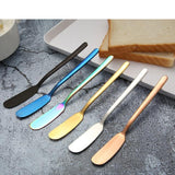 Stainless steel butter knife long handle jam butter spatula tableware knife Kitchen tools-Rosettas-Country-Kitchen