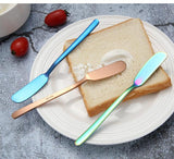 Stainless steel butter knife long handle jam butter spatula tableware knife Kitchen tools-Rosettas-Country-Kitchen