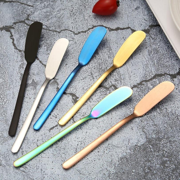 Stainless steel butter knife long handle jam butter spatula tableware knife Kitchen tools-Rosettas-Country-Kitchen