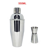 Stainless Steel Cocktail Shaker Set 550/750ml Shaker Cup Cocktail Kit With 15/30ml Measuring Cup-Rosettas-Country-Kitchen