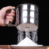 Stainless Steel Gold/Silver Flour Mesh Crank Sifter With Measuring Scale-Rosettas-Country-Kitchen