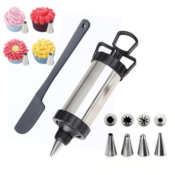 Stainless steel Nozzles Tip Sets Icing Piping Cake Cream Syringe Pastry Cake Decorating Tools-Rosettas-Country-Kitchen