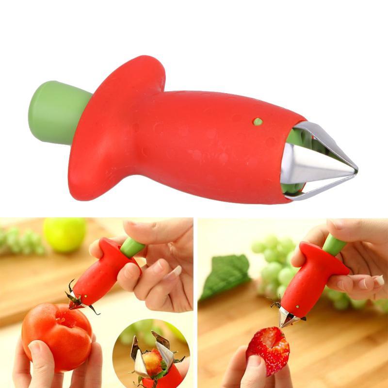 Strawberry Huller Stem Remover and Strawberry Slicer Set, for Berry Stem  Leaves Remove Corer Fruit Slicer Cutter Tomatoes DIY Platter Fruit Plate