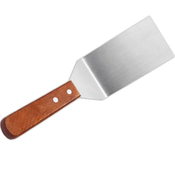 Wooden Handle Grill Turner Stainless Steel Bladed Scraper Griddle Cooking Utensil-Rosettas-Country-Kitchen